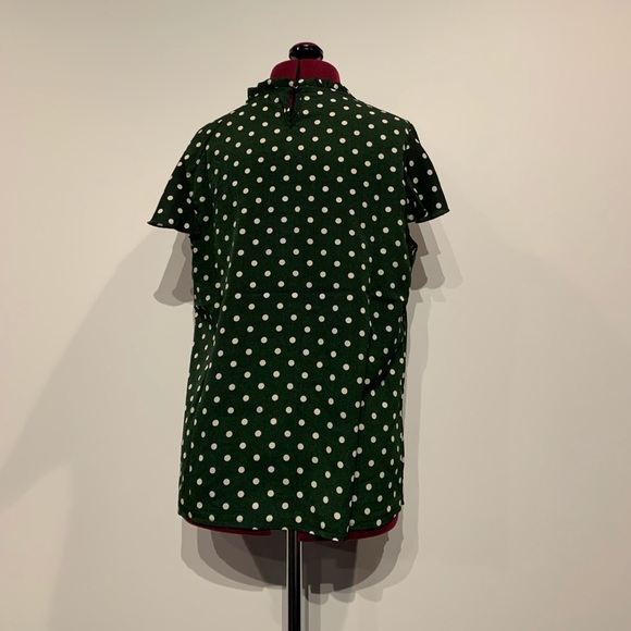 Dark Green Polka Dot Shirt - Picture 2 of 3